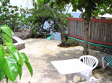 Cottages #5 - Xtabi Cottage #5 back deck, Negril Jamaica Resorts and Hotels